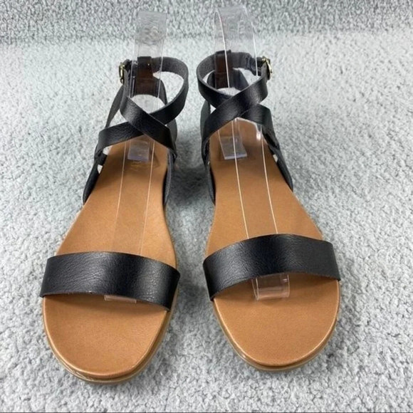 ABOUND Sienna Flat Ankle Strap Sandal Black‎ Size 5.5 - Picture 3 of 12